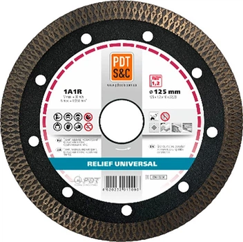 Алмазный диск PDT 1A1R Relief Ultra Universal 125x1,2x10x22,2 мм (820205RLFU)