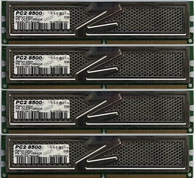 Игровая оперативная память OCZ Dimm 8Gb (4*2Gb) DDR2 1066MHz PC2-8500 CL5 OCZ2P10664GK Б\у