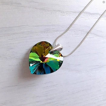Кулон Hand Made з кристалом Swarovski у формі серця (кулон без ланцюжка)