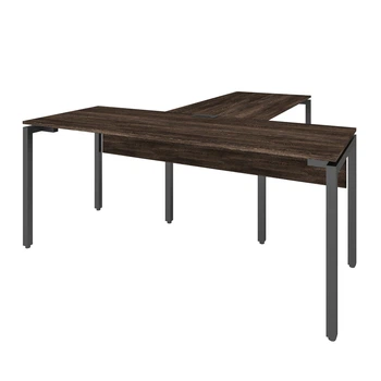 Офисный письменный стол руководителя Loft Details KPB180b с брифингом венге винтаж с царгой