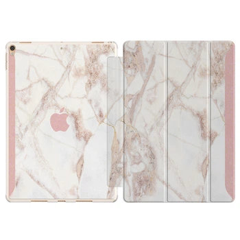 Чехол книжка, обложка для Apple iPad (Розовый мрамор, камень) модели 7.9 mini 5 эпл айпад мини 2019 (A2124/A2126/A2133)