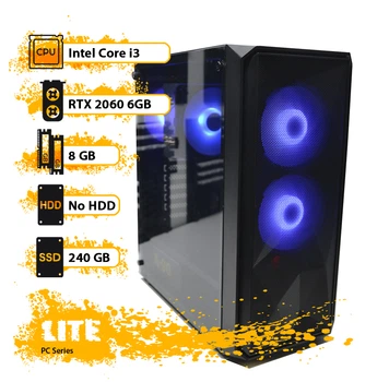 Игровой компьютер GamePC Lite #73 Core i3 10100/8 GB/SSD 240 GB/GeForce RTX 2060 6GB
