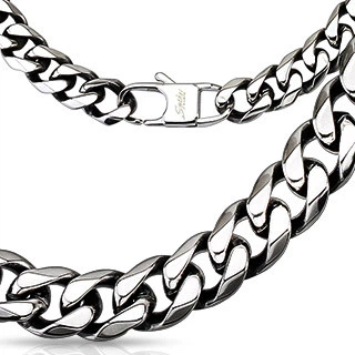 Мужская цепочка Spikes SSNQ-4377 из нержавеющей стали панцирного плетения