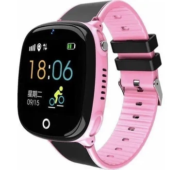 Детские умные смарт-часы Lemfo HW11 Aqua Plus с камерой GPS отслеживанием сенсорным экраном и водонепроницаемым корпусом Розовый Часы телефон 4g
