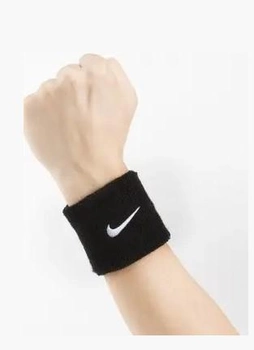 Напульсники Nike Swosh Wristbands 2 шт. (1 пара) на руку для спорту чорні (N.NN.04.010.OS)