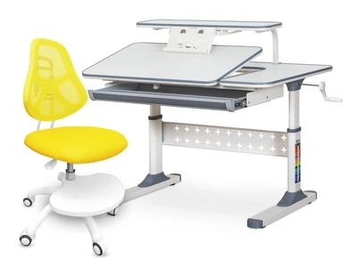 Комплект дитяча парта та крісло Ergokids TH-320 W/G + Y-400 YE