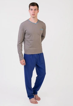 Піжама чоловіча Homewear MAD 36398 стильна та затишна XL Grey Mix (3700465536938)