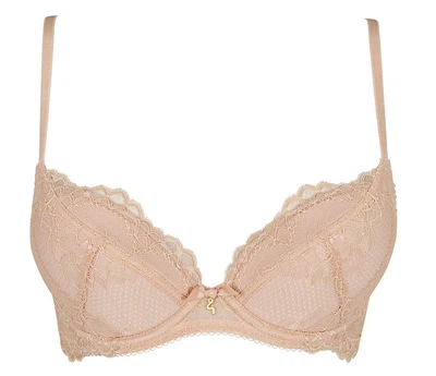Бюстгальтер Gossard Superboost Lace 7711 мереживний зі знімним пуш ап на кісточках 80B Nude (5053014035174)