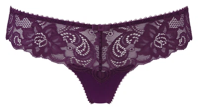 Трусики Gossard Gypsy 11116 стрінги низької посадки мережевні XS Dark Purple (5053014386511)