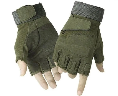 Перчатки армейские беспалые BlackHawk военные тактические без пальцев L Зеленые
