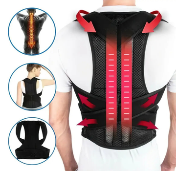 Корсет для корекції постави Back Pain Help Support Belt ортопедичний (Розмір S) (1008586-Black-S)