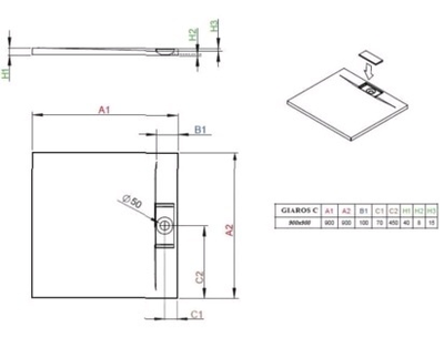 піддон Radaway Giaros D 90x140 (MKGD1490-03)