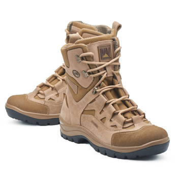 Берцы зимние ботинки тактические мужские, черевики тактичні чоловічі берці зимові, натуральна шкіра, размер 45, Bounce ar. YQ-FD-8245, цвет койот