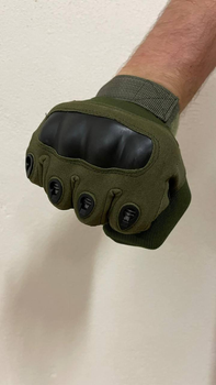 Тактичні перчатки з пальцями Gloves FF 1 олива XL