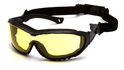 Тактичні окуляри балістичні Pyramex V3T (amber) Anti-Fog, жовті