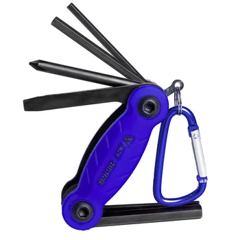 Мультитул West Biking YP0719243 Blue карманный набор инструментов для велосипеда (OPT-3311)