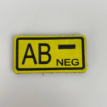 Шеврон на липучці 4 група крові AB - NEG ЗСУ (ЗСУ) 7435 5х2,5 см