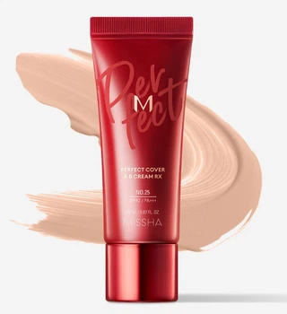 ВВ Крем увлажняющий и матирующий MISSHA M Perfect Cover BB Cream №25 Warm beige (Тёплый беж) 20 мл