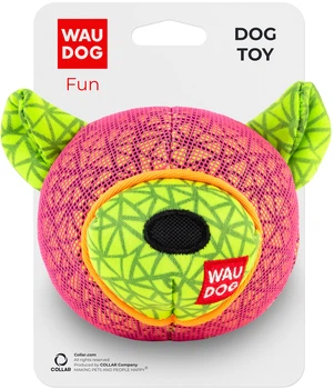 Іграшка для собак WAUDOG Fun "Ведмедик" 12х11 см Рожева (4823089348636)