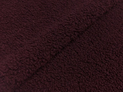 Ткань Барашек Тедди, бордо, пог. м. (б46, 2105052B, д1 цв5)