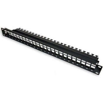 Модульная патч-панель EPNew 19" 24 порта 1U Keystone PLKDC-24BKRMZ