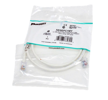 Патч-корд Panduit 1м, UTP, cat.5e, RJ45, мідь, сірий, LSZH, NetKey NK5EPC1MY