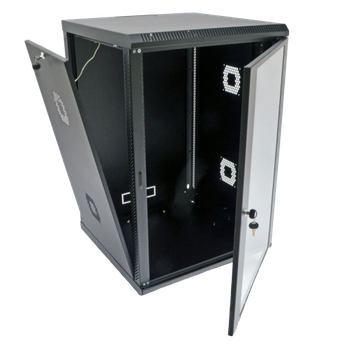 Шафа серверна настінна Net-server 19" 18U 907х600х600мм (В*Ш*Г) розбірна чорна UA-MGSWA186B