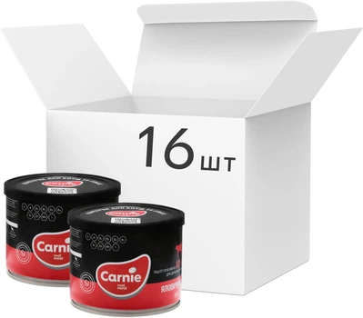 Упаковка влажного корма для собак Carnie Паштет мясной с говядиной 200 г x 16 шт (4820255190877)