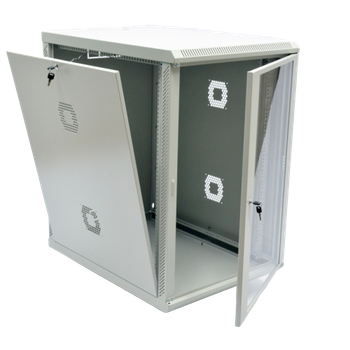 Шафа серверна настінна CMS 19", 18U, 907х600х800мм (В*Ш*Г), розбірна, сірий, UA-MGSWA188G
