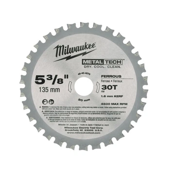 Диск пильный по металу MILWAUKEE, Ø135х20мм, 30 зуб. (48404070)