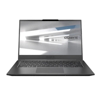 Ноутбук Gigabyte U4 (U4_UD-70RU823SD); 14" FullHD (1920x1080) IPS LED матовый / Intel Core i7-1195G7 (2.9 - 5.0 ГГц) / RAM 16 ГБ / SSD 512 ГБ / Intel Iris Xe Graphics / нет ОП / Wi-Fi / BT / веб-камера / DOS / 0.99 кг / черный / подсветка клавиатуры