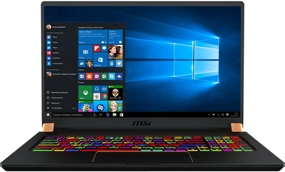 Ноутбук MSI GS75 10SFS (GS7510SFS-039UA); 17.3" FullHD (1920x1080) IPS LED матовый / Intel Core i9-10980HK (2.4 - 5.3 ГГц) / RAM 16 ГБ / SSD 1 TБ / nVidia GeForce RTX2070 Super Max-Q, 8 ГБ / нет ОП / LAN / Wi-Fi / Bluetooth / веб-камера / Windows 10 Profe