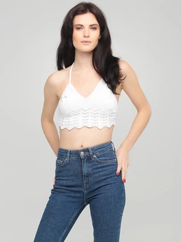 Топ однотонный кэжуал ASOS ASJ230719-49 XS (66393XS) Белый