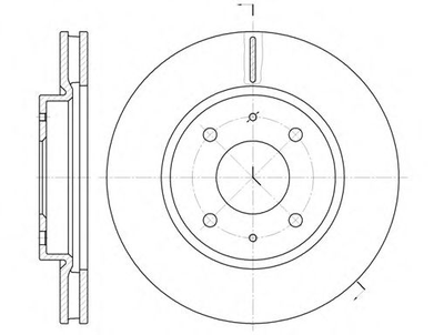 Диск гальмівний MITSUBISHI GALANT VI 2.0-2.5 96-04, LANCER 1.3-2.0 03 - передн. Remsa (689010)