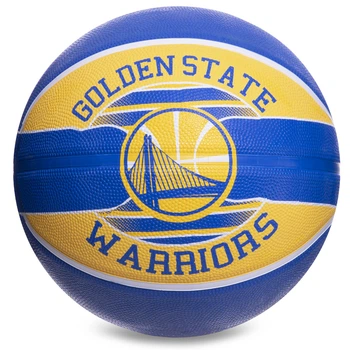 М'яч баскетбольний гумовий Spalding NBA Team Golden State Warriors 83515Z розмір 7 Yellow-Blue