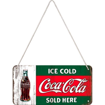 Табличка навесная со шнурком "Coca-Cola - Ice Cold Sold Here" 4010628