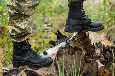 Берцы тактические. Мужские ультралёгкие боєвые ботинки Maxsteel Hi-legs Black 40 (258мм) черные