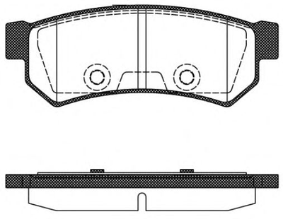 Колодка гальмівна дискова CHEVROLET LACETTI задн. Remsa (104810)