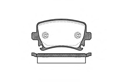 Колодка тормозная дисковая задняя AUDI A4, SEAT, SKODA,VW Remsa (103100)