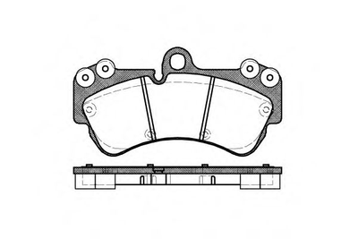 Колодка тормозная дисковая передняя PORSCHE,VW CAYENNE 955 ,TOUAREG 7LA, 7L6, 7L7 , Remsa (099400)