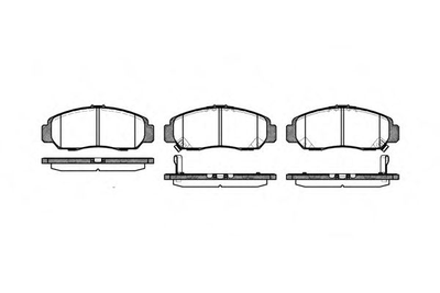 Колодка гальмівна дискова HONDA CIVIC, FR-V передн. Remsa (074712)