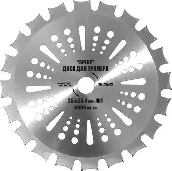 Диск для триммера Mastertool Spike 255 x 25.4 мм 40Т с победитовой напайкой (19-2003)