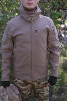 Тактическая мужская куртка Куртка Softshell Combat L койот