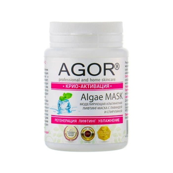 Моделирующая альгинатная маска для лица со спирулиной Agor