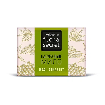 Тверде натуральне мило з олією евкаліпту та меду для лазні Flora Secret 75 мл (4930174890469)