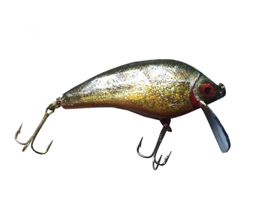 Воблер на хижака зелений з червоним животом Воблер Fat Bukhara SM Perch 76мм 19.3g Glitter BGYR з трійниками
