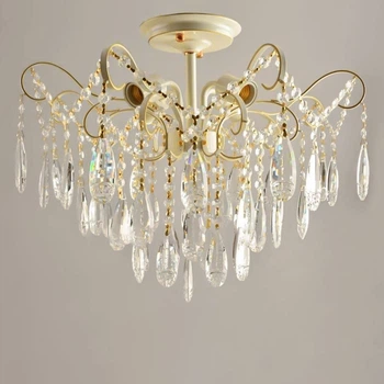 Люстра хрустальная потолочная Light House SH-18175/4 LWG 520*520*420 белый с золотом
