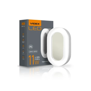 Светодиодный внешний светильник VIDEX ART 11W 5000К 220V IP65 овальный