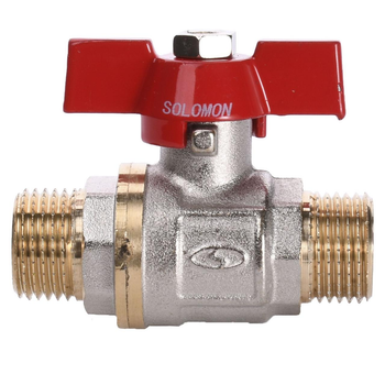 Кран кульовий прямий Solomon 1/2" із зовнішнім різьбленням КБ PN40 B1420