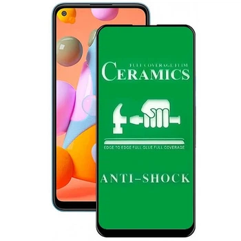Защитное гибкое стекло Ceramic Glass 9D для Samsung Galaxy A11 (A115) / M11(M115) Black